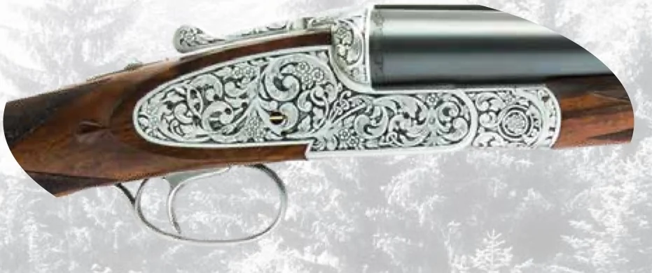 GR10 sidelock with bright, deep-cut floral scroll