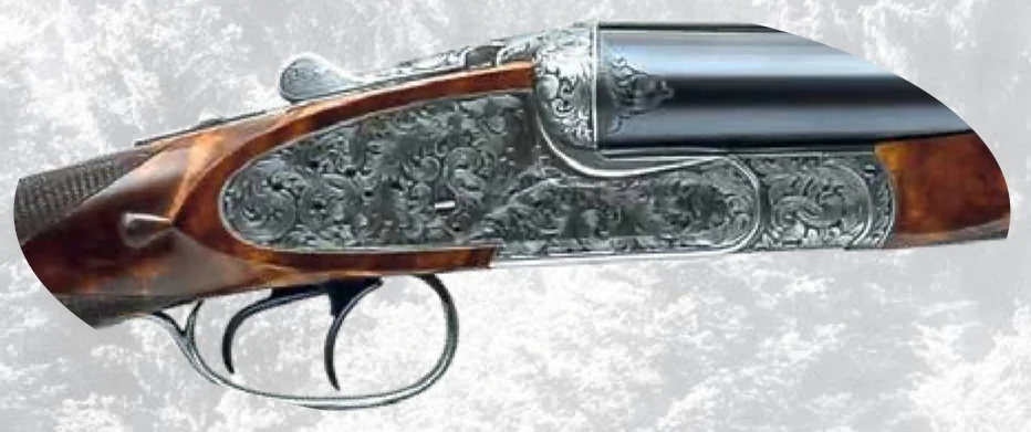 GR2 sidelock with fine scroll on French grey