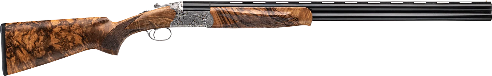 Palmarius GR-1 over-and-under with a fully engraved receiver and burr walnut stock